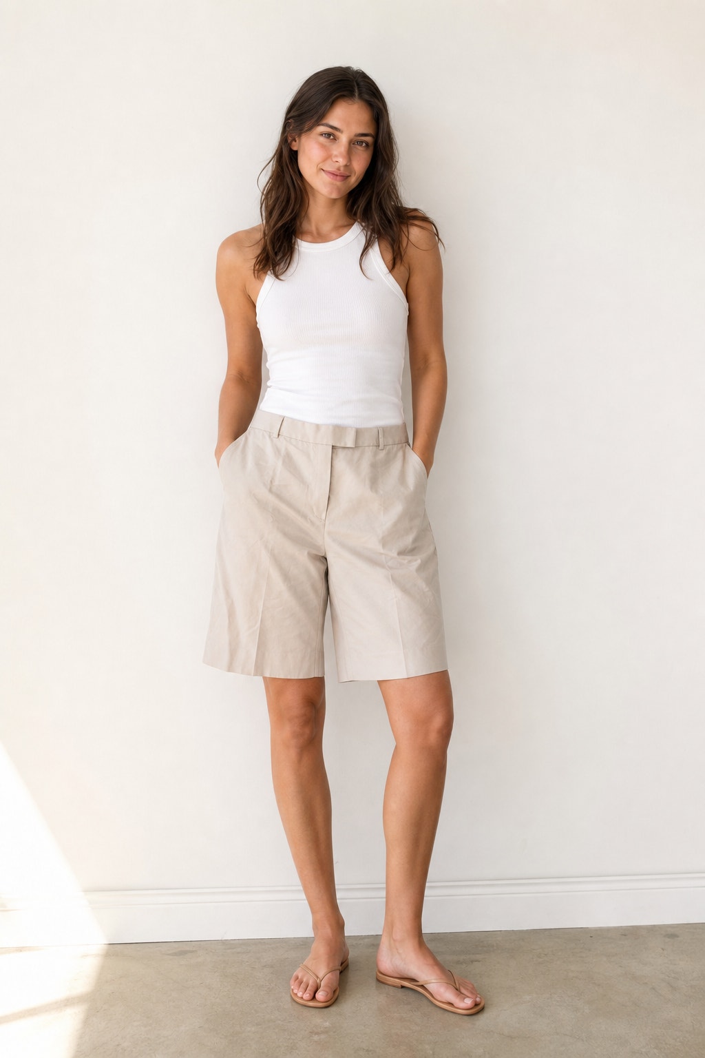 Brooks Brothers 346 Beige Dress Shorts Size 14